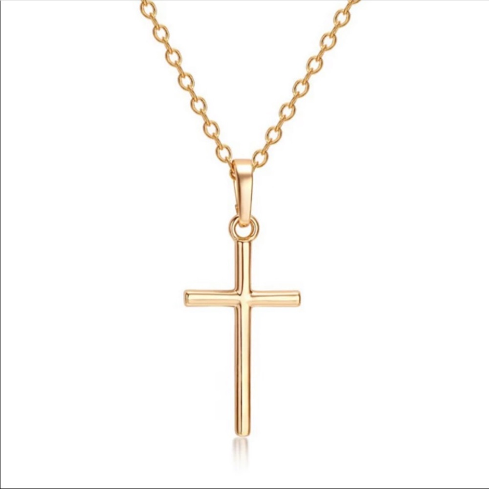 🦋NWOT golden cross necklace